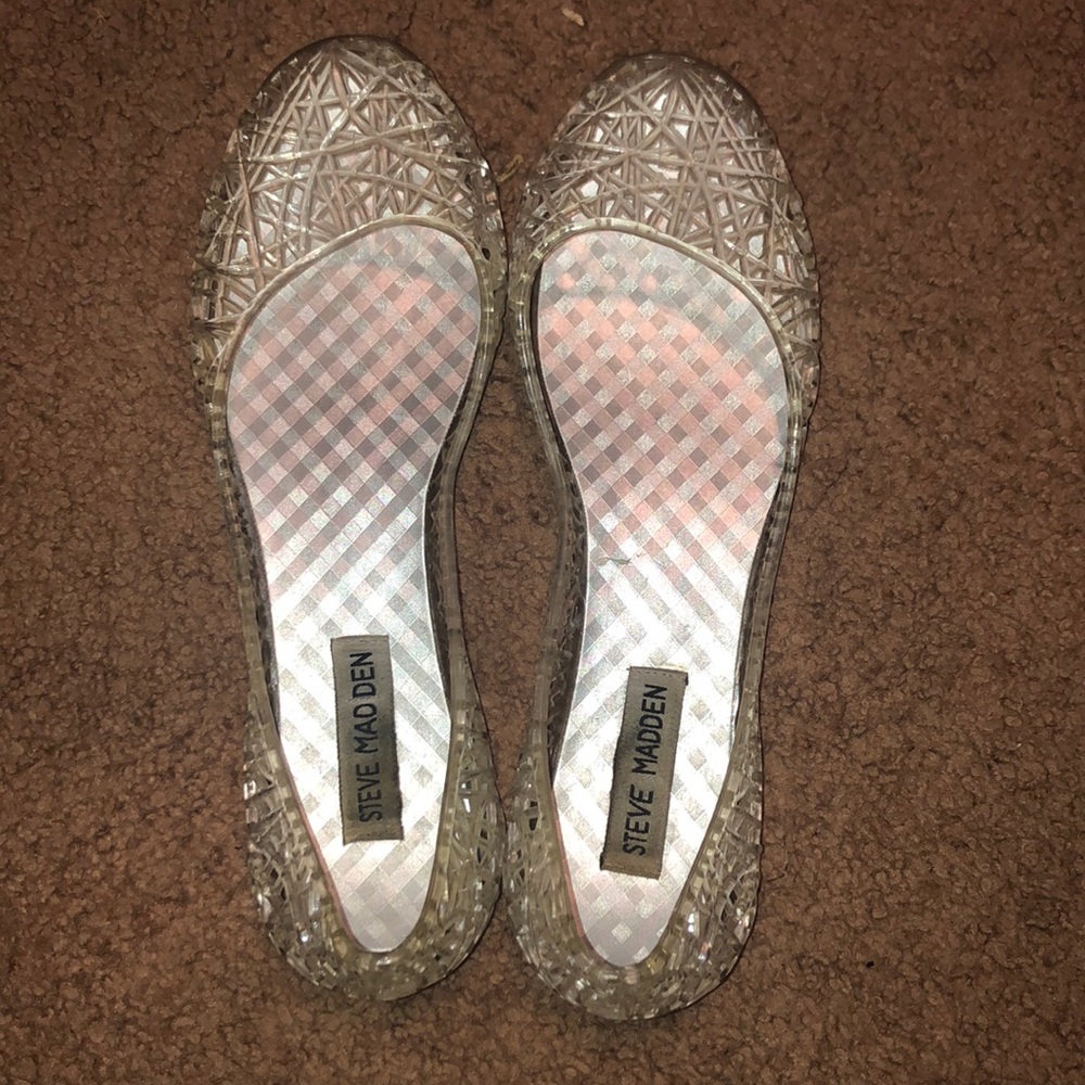 Steve Madden Clear Jelly Flats